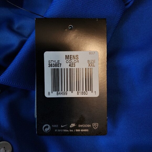 NWT Nike Golf Dri-Fit HERCULES SEALING PRODUCTS Blue Branded Employee Shirt XXL - Picture 7 of 9